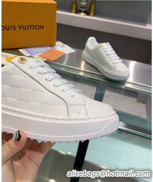 Luxury Louis Vuitton Frontrow Calfskin Damier Sneaker LV2429 White 2020 (For Women and Men)