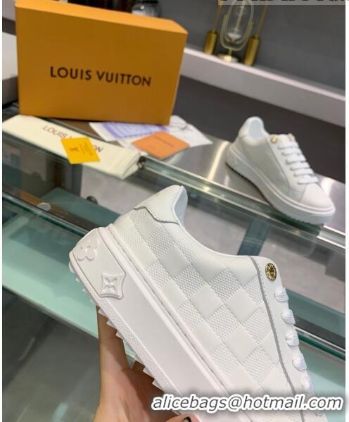 Luxury Louis Vuitton Frontrow Calfskin Damier Sneaker LV2429 White 2020 (For Women and Men)