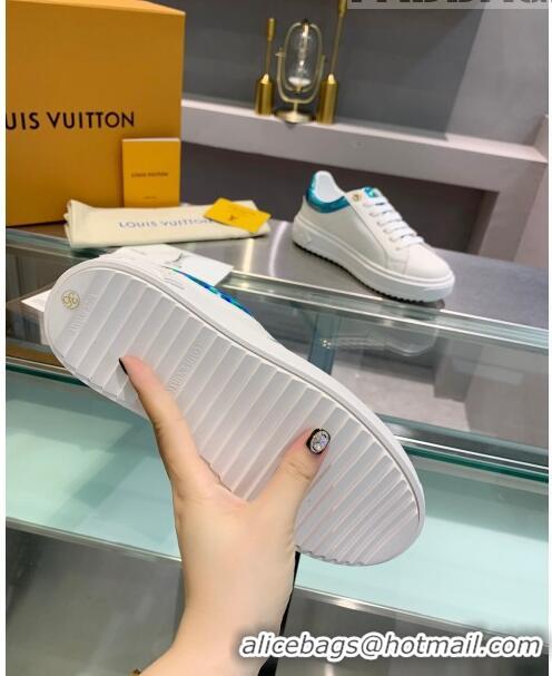 Best Price Louis Vuitton Luxembourg Iridescent and Silky Calfskin Sneaker LV2430 Blue 2020 (For Women and Men)