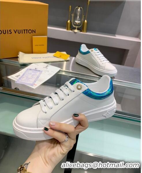 Best Price Louis Vuitton Luxembourg Iridescent and Silky Calfskin Sneaker LV2430 Blue 2020 (For Women and Men)