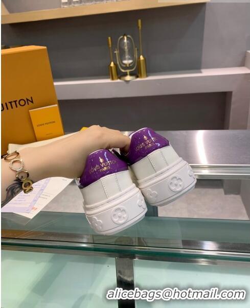 Imitation Louis Vuitton Luxembourg Iridescent and Silky Calfskin Sneaker LV2430 Purple 2020 (For Women and Men)