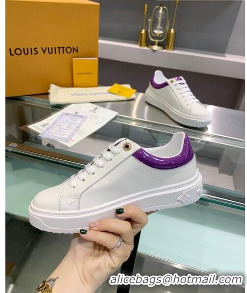 Imitation Louis Vuitton Luxembourg Iridescent and Silky Calfskin Sneaker LV2430 Purple 2020 (For Women and Men)