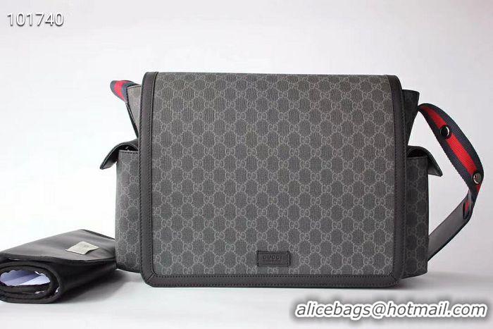 Top Quality Gucci GG Supreme Diaper Bag 495909 Black