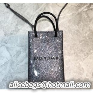 Cheapest Balenciaga shopping phone pouch shoulder bag B46249 gray