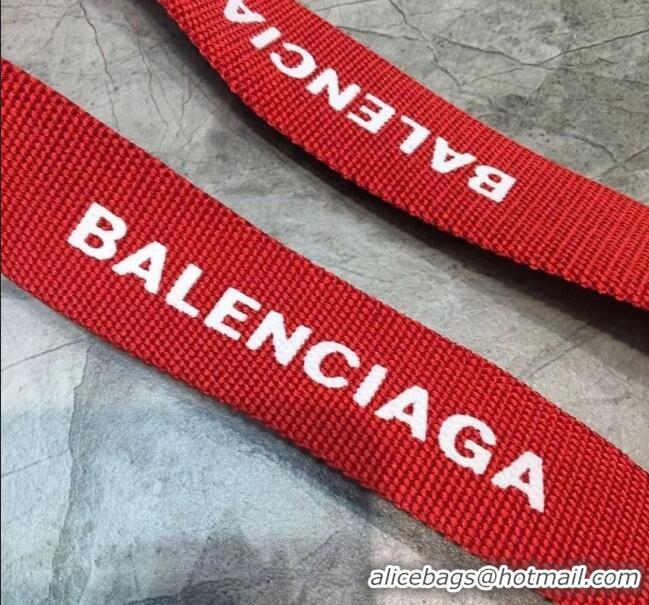 Sumptuous Promotional Balenciaga Canvas Strap With Logo B60436 Red 2020