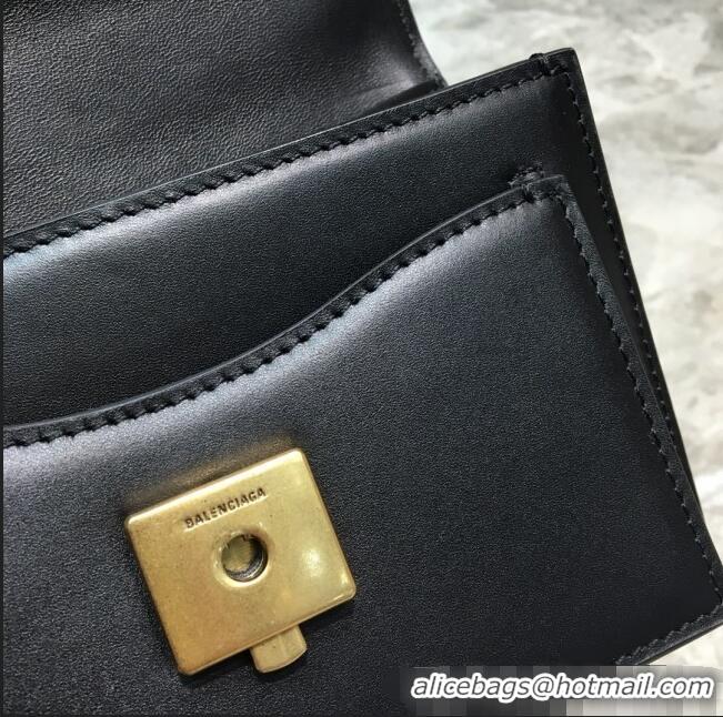 Discount Balenciaga Sharp XS Satchel Top Handle Bag in Black Smooth Leather B71313 Black 2020