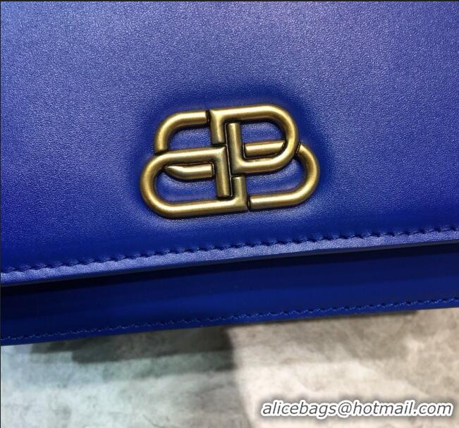 Best Price Balenciaga Sharp XS Satchel Top Handle Bag in Black Smooth Leather B71313 Blue 2020