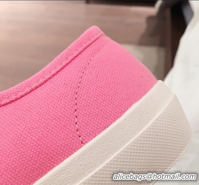 Cheapest Chanel Vintage Canvas Slip-on Sneakers C70608 Pink 2020