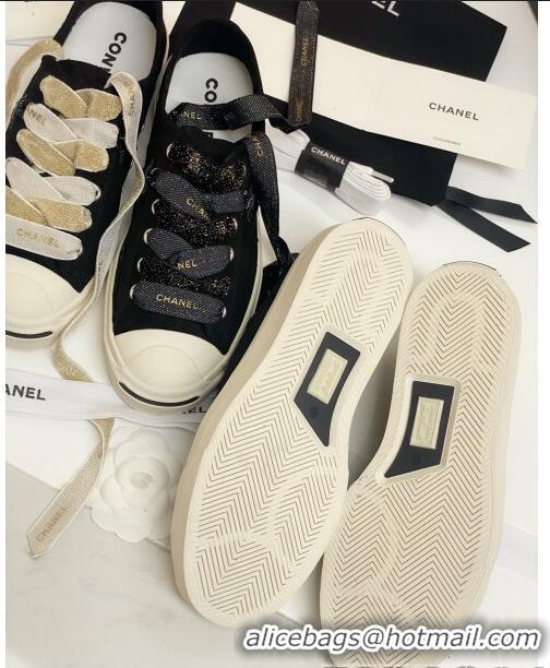 Promotional Chanel x Converse Asymmetry Laces Sneakers C70613 Navy Blue 2020