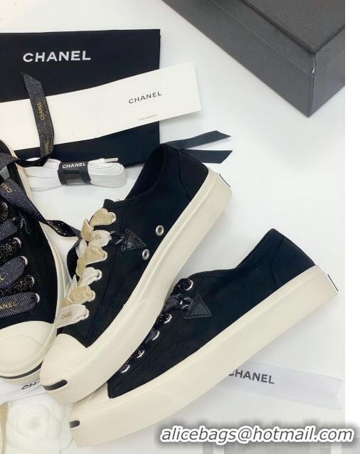 Promotional Chanel x Converse Asymmetry Laces Sneakers C70613 Navy Blue 2020