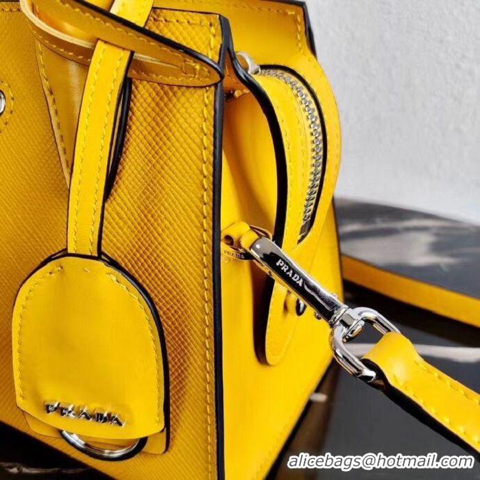 Sophisticated Prada Saffiano leather mini-bag 2BA269 yellow