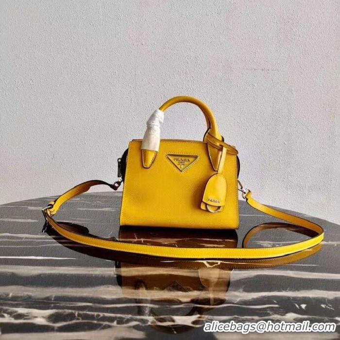 Sophisticated Prada Saffiano leather mini-bag 2BA269 yellow