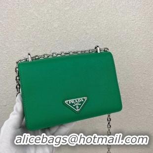 Trendy Design Prada Saffiano leather mini shoulder bag 2BD032 green