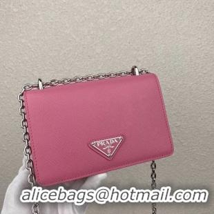 Good Looking Prada Saffiano leather mini shoulder bag 2BD032 pink