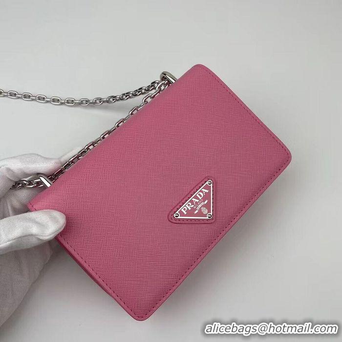 Good Looking Prada Saffiano leather mini shoulder bag 2BD032 pink