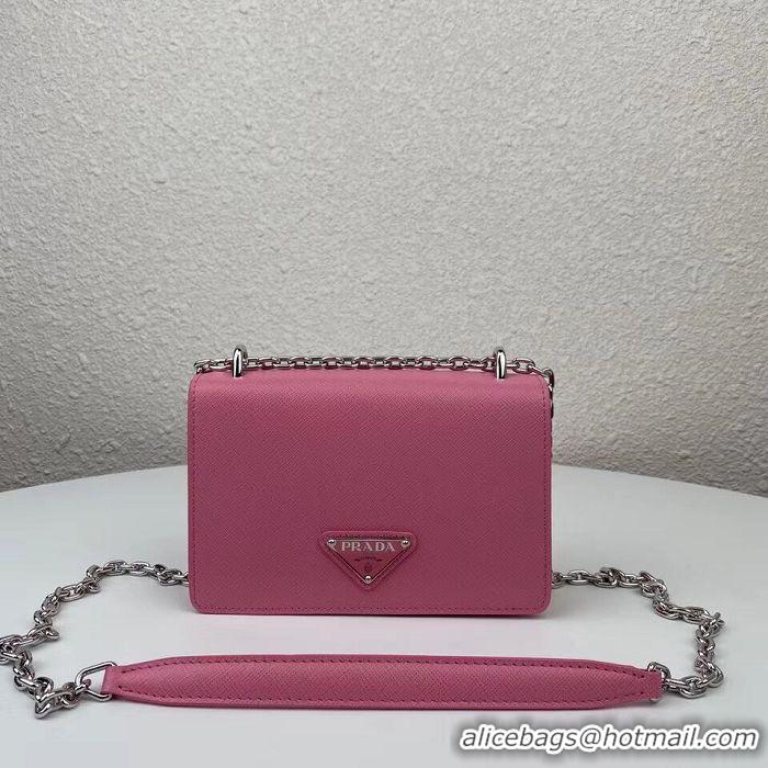 Good Looking Prada Saffiano leather mini shoulder bag 2BD032 pink