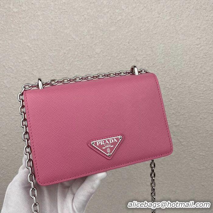 Good Looking Prada Saffiano leather mini shoulder bag 2BD032 pink