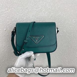 Good Quality Prada Saffiano leather mini shoulder bag 2BD249 green