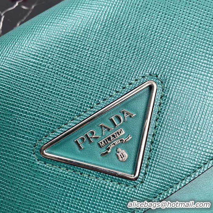 Good Quality Prada Saffiano leather mini shoulder bag 2BD249 green