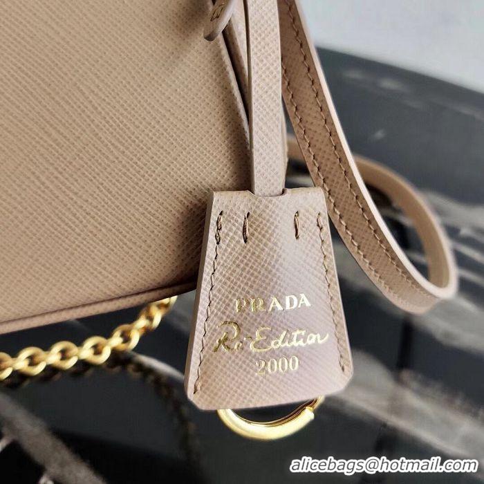 Buy Design Prada Saffiano leather mini shoulder bag 2BH171 apricot