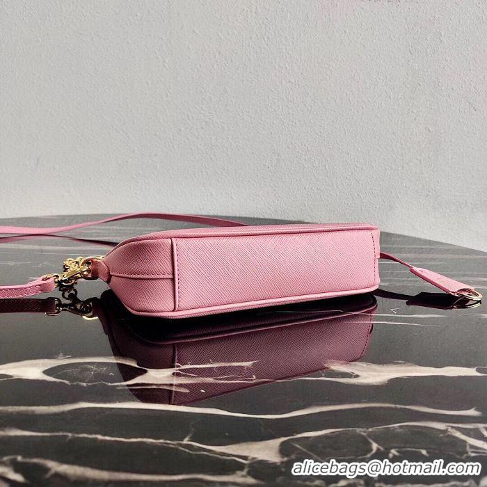 Original Cheap Prada Saffiano leather mini shoulder bag 2BH171 pink