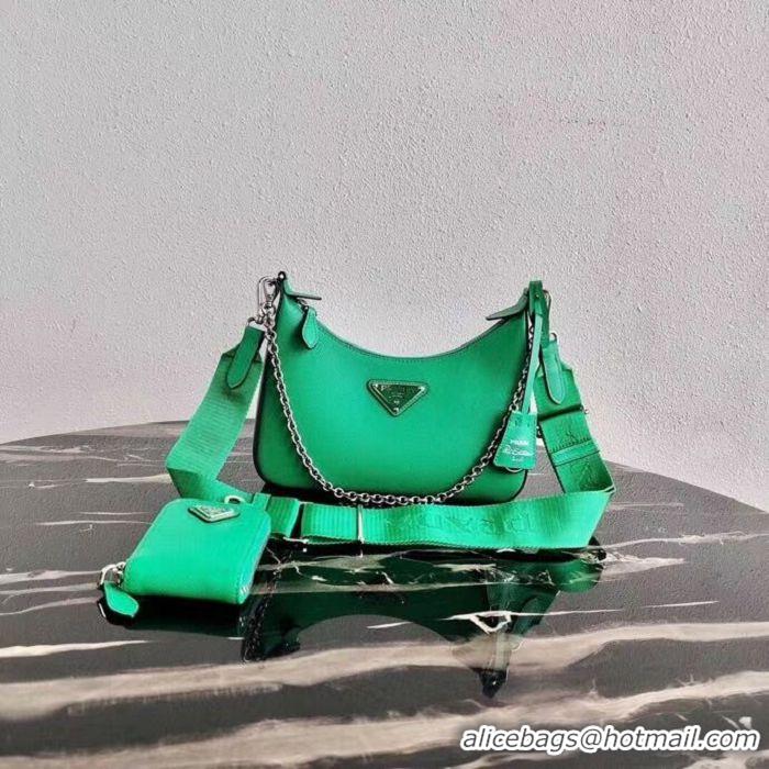 Low Cost Prada Saffiano leather mini shoulder bag 2BH204 green