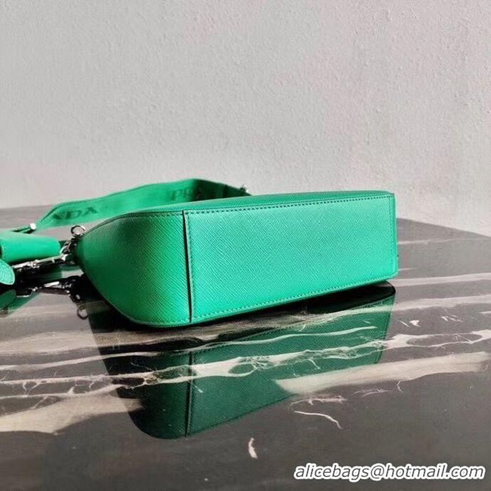 Low Cost Prada Saffiano leather mini shoulder bag 2BH204 green