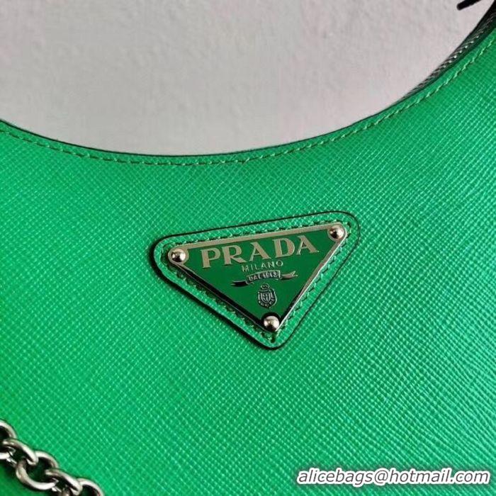 Low Cost Prada Saffiano leather mini shoulder bag 2BH204 green