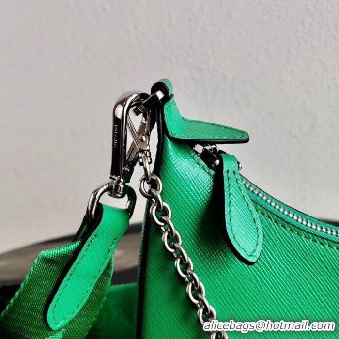 Low Cost Prada Saffiano leather mini shoulder bag 2BH204 green