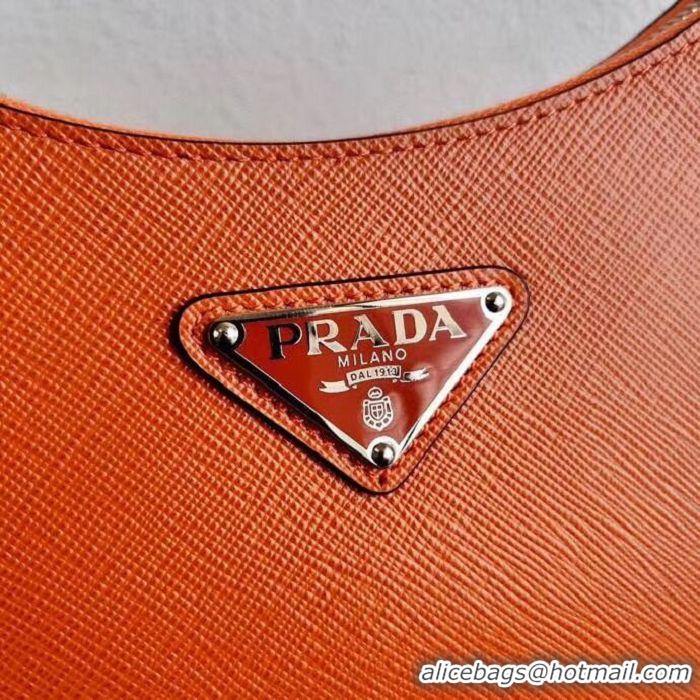 Most Popular Prada Saffiano leather mini shoulder bag 2BH204 orange