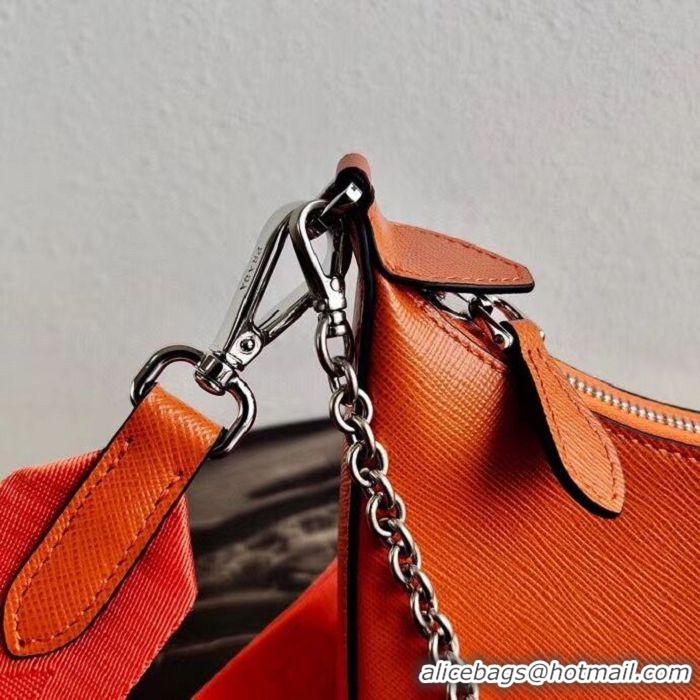 Most Popular Prada Saffiano leather mini shoulder bag 2BH204 orange