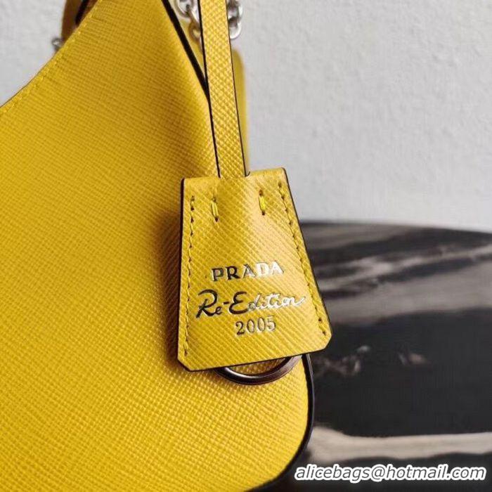 Buy Classic Prada Saffiano leather mini shoulder bag 2BH204 yellow