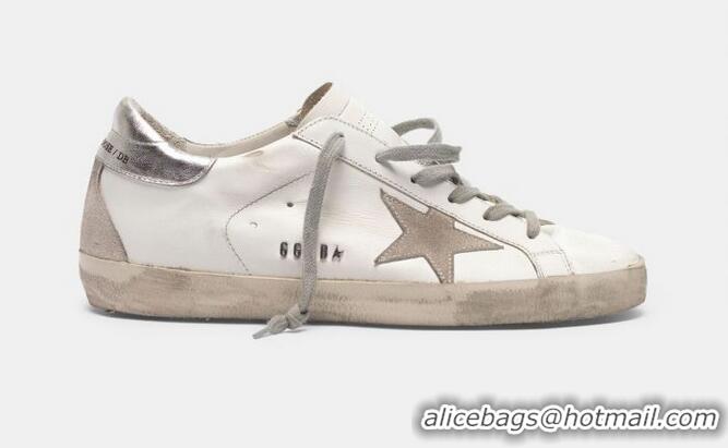 Top Design Golden Goose GGDB Super-Star sneakers with silver-coloured heel tab and metal stud lettering GGBD15