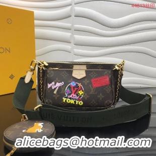 Grade Design Louis Vuitton Original Monogram Canvas M44813 blackish green