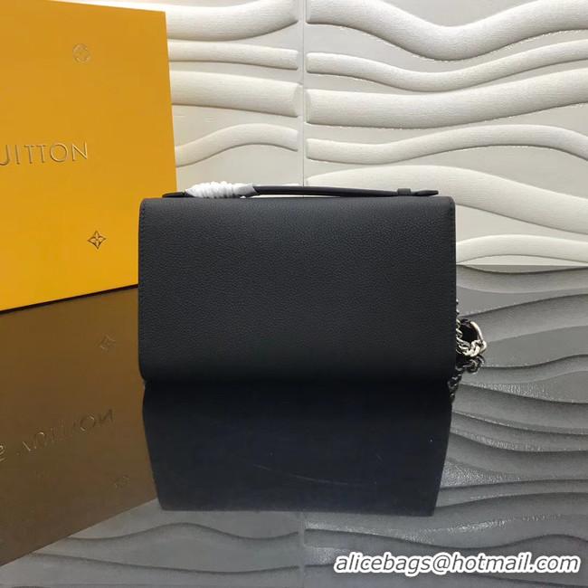 Pretty Style Louis Vuitton Original Grain calfskin LOCKME CLUTCH M56087 black