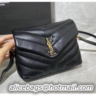 AAAAA Low Cost Saint Laurent LOULOU TOY Bag IN MATELASSÉ "Y" Leather 467072 Black/Gold 2020