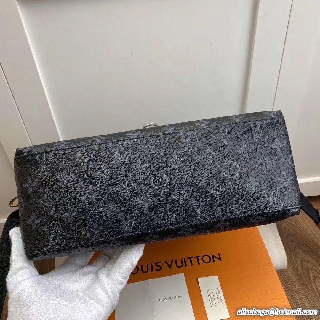 Top Quality Louis Vuitton Original Leather Monogram Eclipse Messenger PM Voyager M48219 Coffee