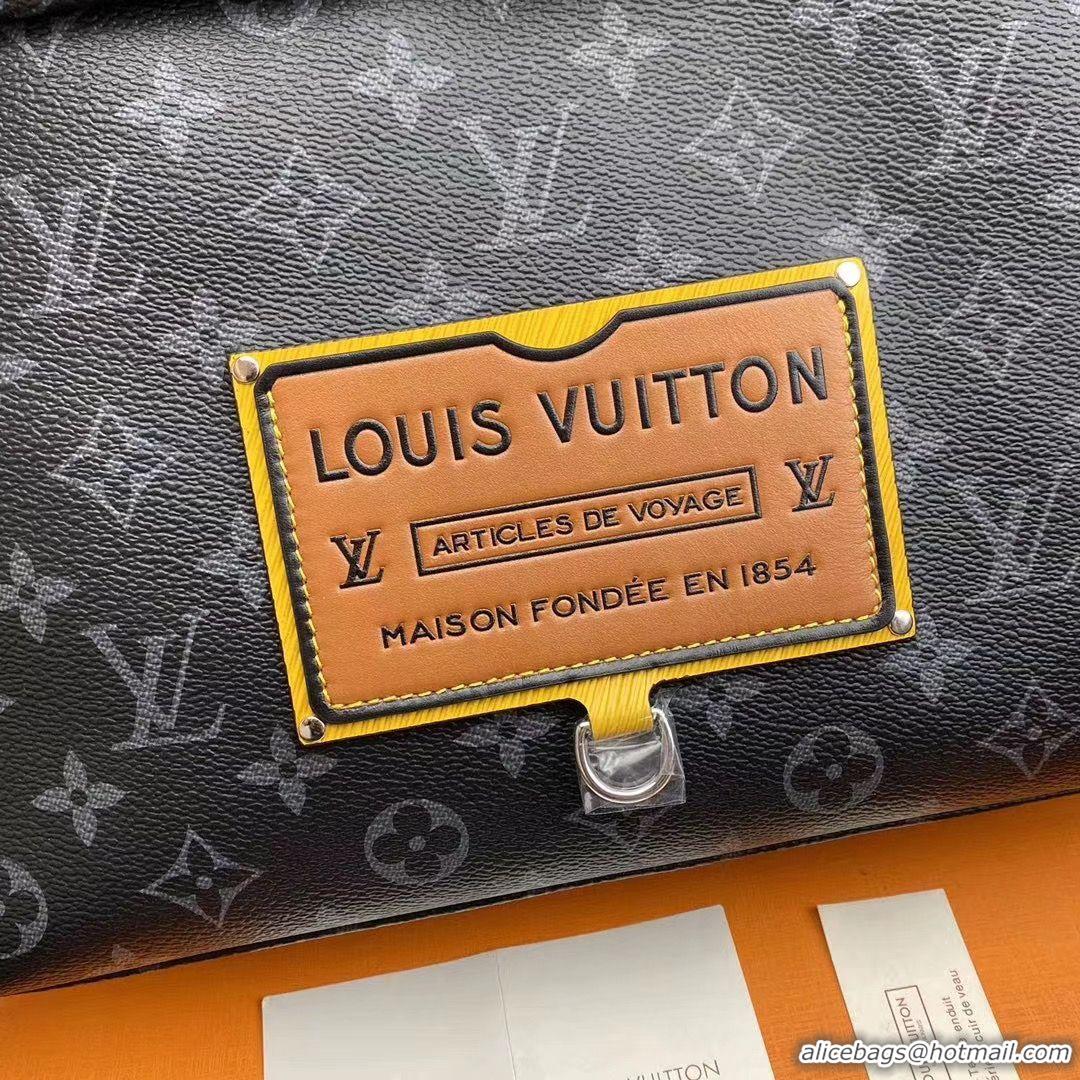 Top Quality Louis Vuitton Original Leather Monogram Eclipse Messenger PM Voyager M48219 Coffee