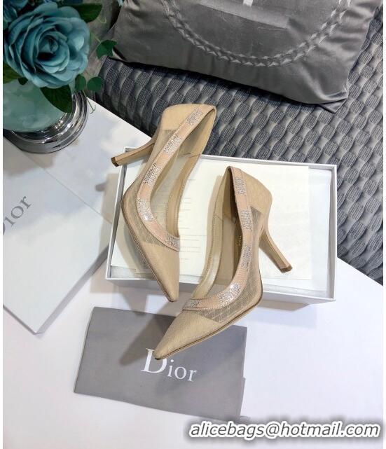 Low Cost Dior J'Adior Crystal Pumps 95MM D72130 Nude 2020