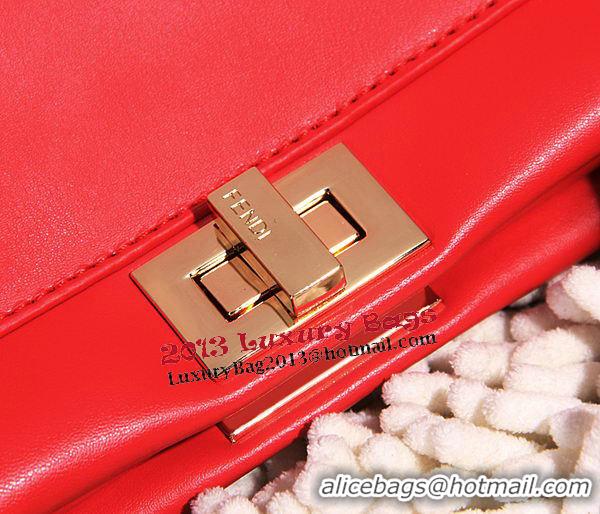 Top Grade Fendi Peekaboo Bag Smooth Leather FD6035 Red