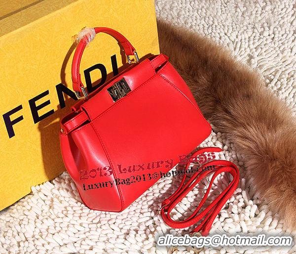 Top Grade Fendi Peekaboo Bag Smooth Leather FD6035 Red