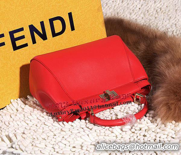 Top Grade Fendi Peekaboo Bag Smooth Leather FD6035 Red