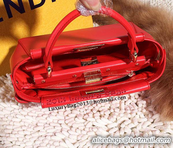 Top Grade Fendi Peekaboo Bag Smooth Leather FD6035 Red