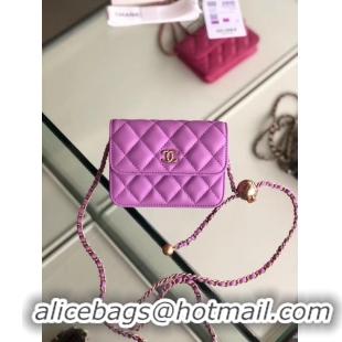 Classic Specials Chanel Sheepskin Original Leather Pocket P0146 Lavender