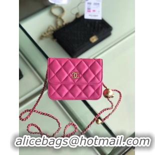 Classic Chanel Sheepskin Original Leather Pocket AP0146 rose