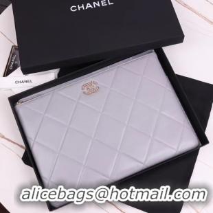 Lowest Cost CHANEL 19 Sheepskin Original Leather Carry on bag AP0952 grey