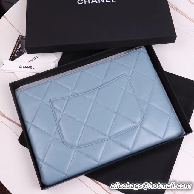 Shop Cheap CHANEL 19 Sheepskin Original Leather Carry on bag AP0952 light blue