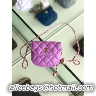 Design Cheap Chanel Sheepskin Original Leather Pocket AP1461 Lavender