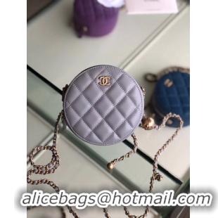 Stylish Chanel Original mini Sheepskin bag AS1449 grey