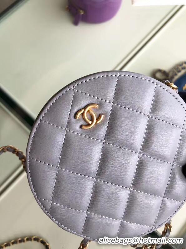 Stylish Chanel Original mini Sheepskin bag AS1449 grey